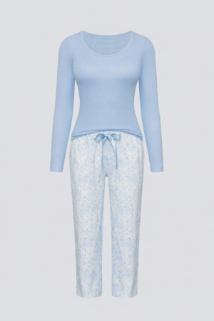 Bombažna pižama I Ekološki bombaž MODRA 38,40 Bombažna pižama I Ekološki bombaž MODRA 38,40