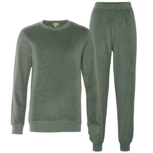 Bombažna pižama I Ekološki bombaž frotir ZELENA XS Bombažna pižama I Ekološki bombaž frotir ZELENA XS