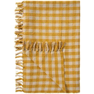 Deka 100% bombaž rumena karo Deka 100% bombaž rumena karo