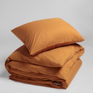 duvet-cover-set-percale-ochre-yellow-2-1p-stk1 Posteljnina iz ekološkega bombaža