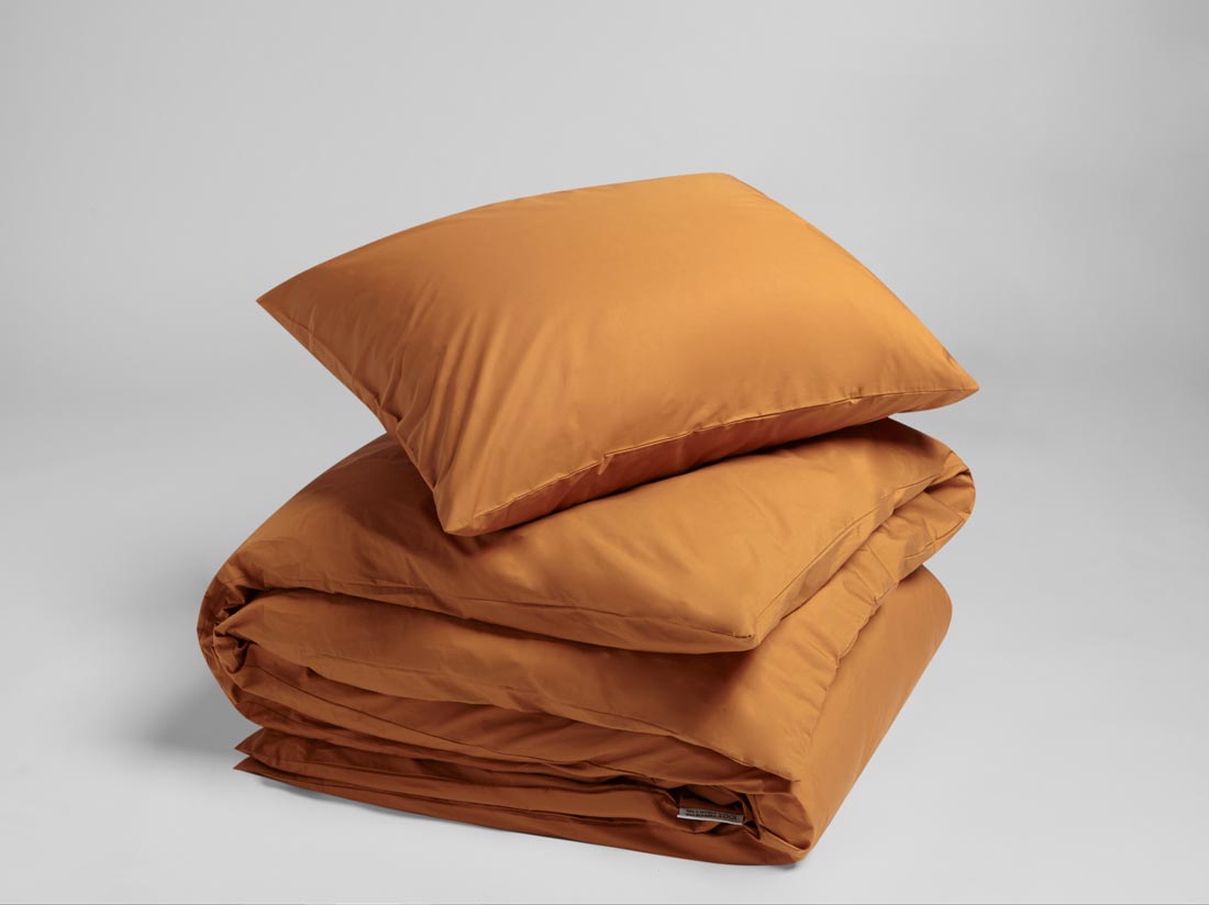 duvet-cover-set-percale-ochre-yellow-2-1p-stk1 Posteljnina iz ekološkega bombaža