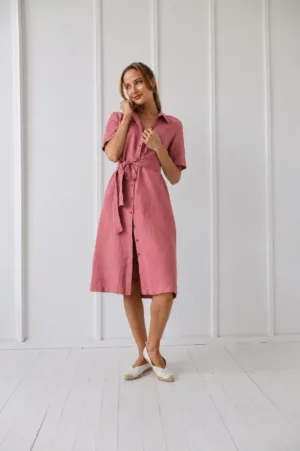 Lanena obleka 1270 ROZA S,M Lanena obleka 1270 ROZA S,M