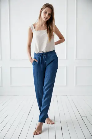 Lanene hlače 1313 DENIM M Lanene hlače 1313 DENIM M