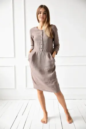 Lanena obleka 1230 CAPPUCCINO S,L Lanena obleka 1230 CAPPUCCINO S,L