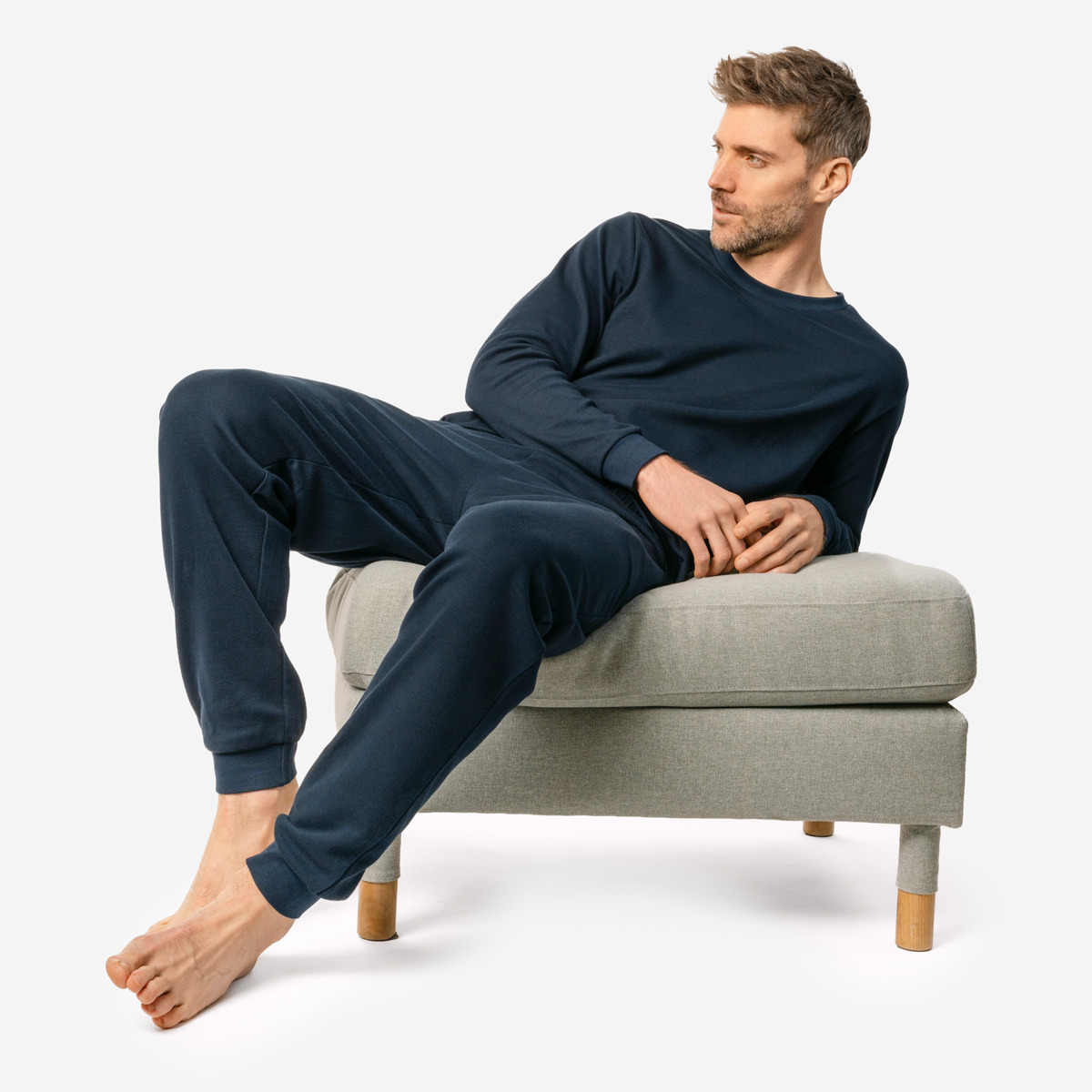 Moška pižama ekološki bombaž MODRA S,M,L,XL Moška pižama ekološki bombaž MODRA S,M,L,XL