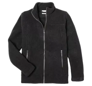 Flis jakna iz 100% merino volne, ČRNA 50-52 L Flis jakna iz 100% merino volne, ČRNA 50-52 L