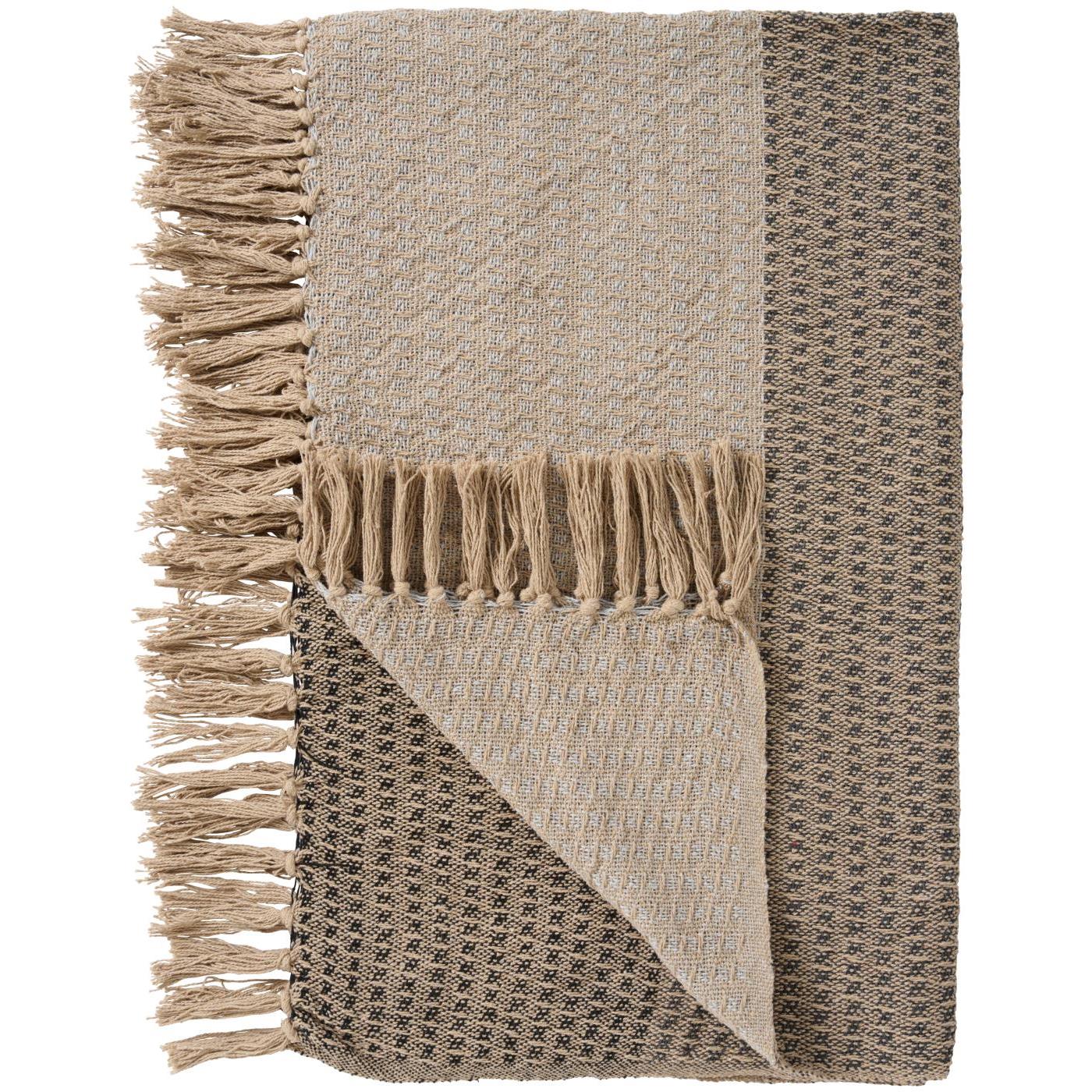 Deka 100% bombaž ČRNA/SIVA/MODRA 130x160 Deka 100% bombaž ČRNA/SIVA/MODRA 130x160