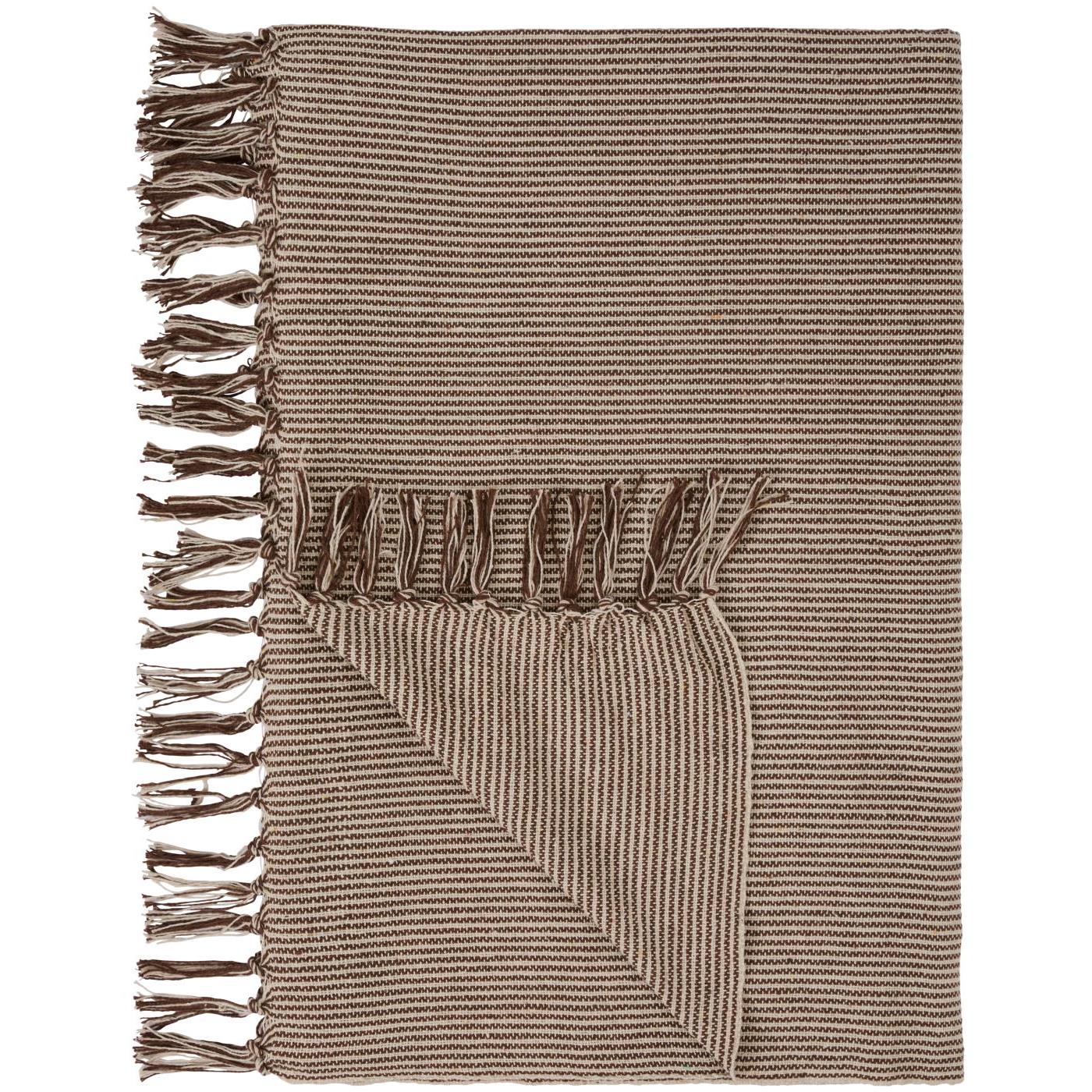 Deka 100% bombaž KREM/RJAVA 130x160 Deka 100% bombaž KREM/RJAVA 130x160