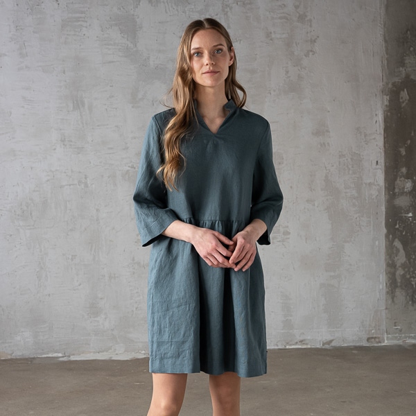 Lanena obleka BALSAM GREEN XS Lanena obleka BALSAM GREEN XS