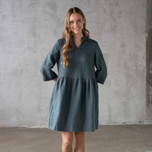 Lanena obleka BALSAM GREEN XS Lanena obleka BALSAM GREEN XS