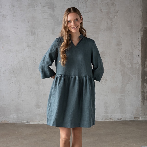 Lanena obleka BALSAM GREEN XS Lanena obleka BALSAM GREEN XS