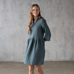 Lanena obleka BALSAM GREEN XS Lanena obleka BALSAM GREEN XS