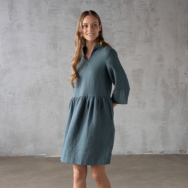 Lanena obleka BALSAM GREEN XS Lanena obleka BALSAM GREEN XS