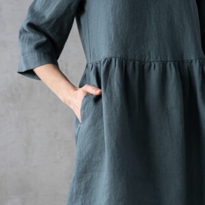 Lanena obleka BALSAM GREEN XS Lanena obleka BALSAM GREEN XS