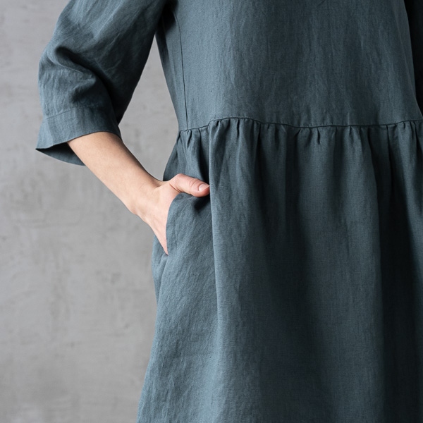 Lanena obleka BALSAM GREEN XS Lanena obleka BALSAM GREEN XS