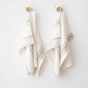 Lanena kuhinjska krpa Tuscany OFF WHITE/GREY 46x65