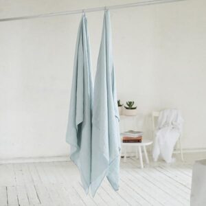 Brisača/Deka iz 100% lanu ice blue w 100x160