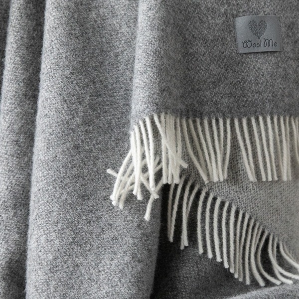 Volnena deka WoolMe 130x200 Roberto steel grey Volnena deka WoolMe 130x200 Roberto steel grey