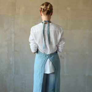 Predpasnik 100% lan Stone blue