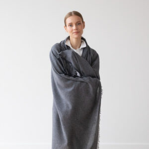 Volneni šal, odeja 130x180 S.GREY