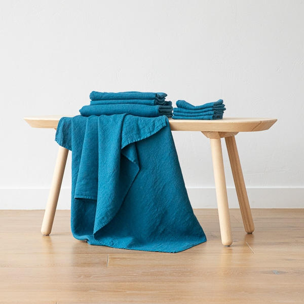 Krpa iz 100% lana sea blue 50x70