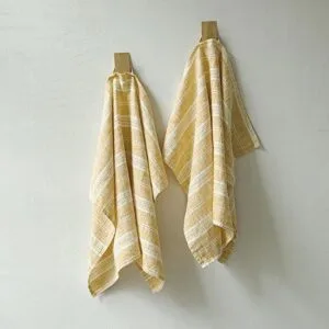 Lanena kuhinjska krpa GOLD Multistripe 47x65