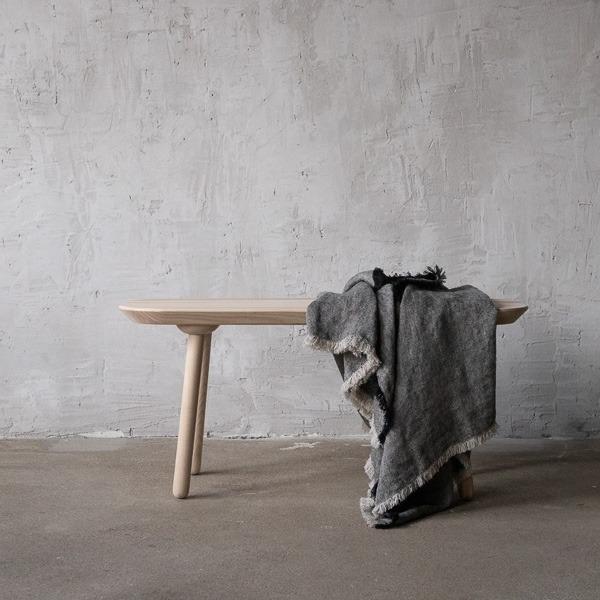 Lanena deka 135x200 Rustic Natural Black