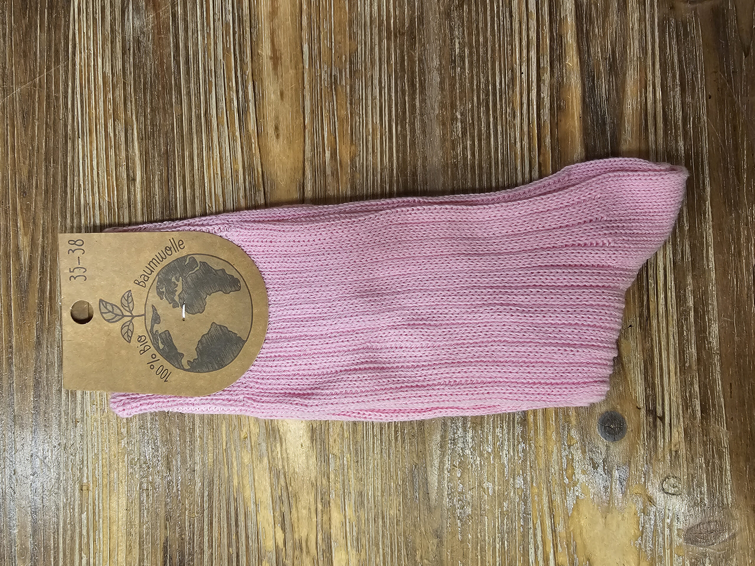 Nogavice iz 100% ekološkega bombaža roza Nogavice iz 100% ekološkega bombaža roza