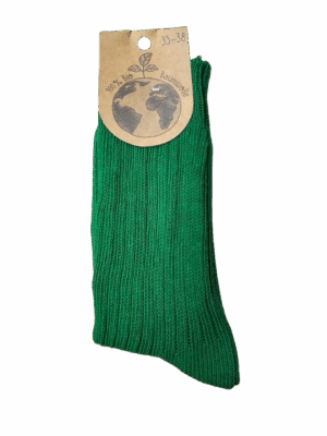 Nogavice iz 100% ekološkega bombaža zelene