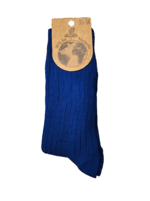 Nogavice iz 100% ekološkega bombaža modre