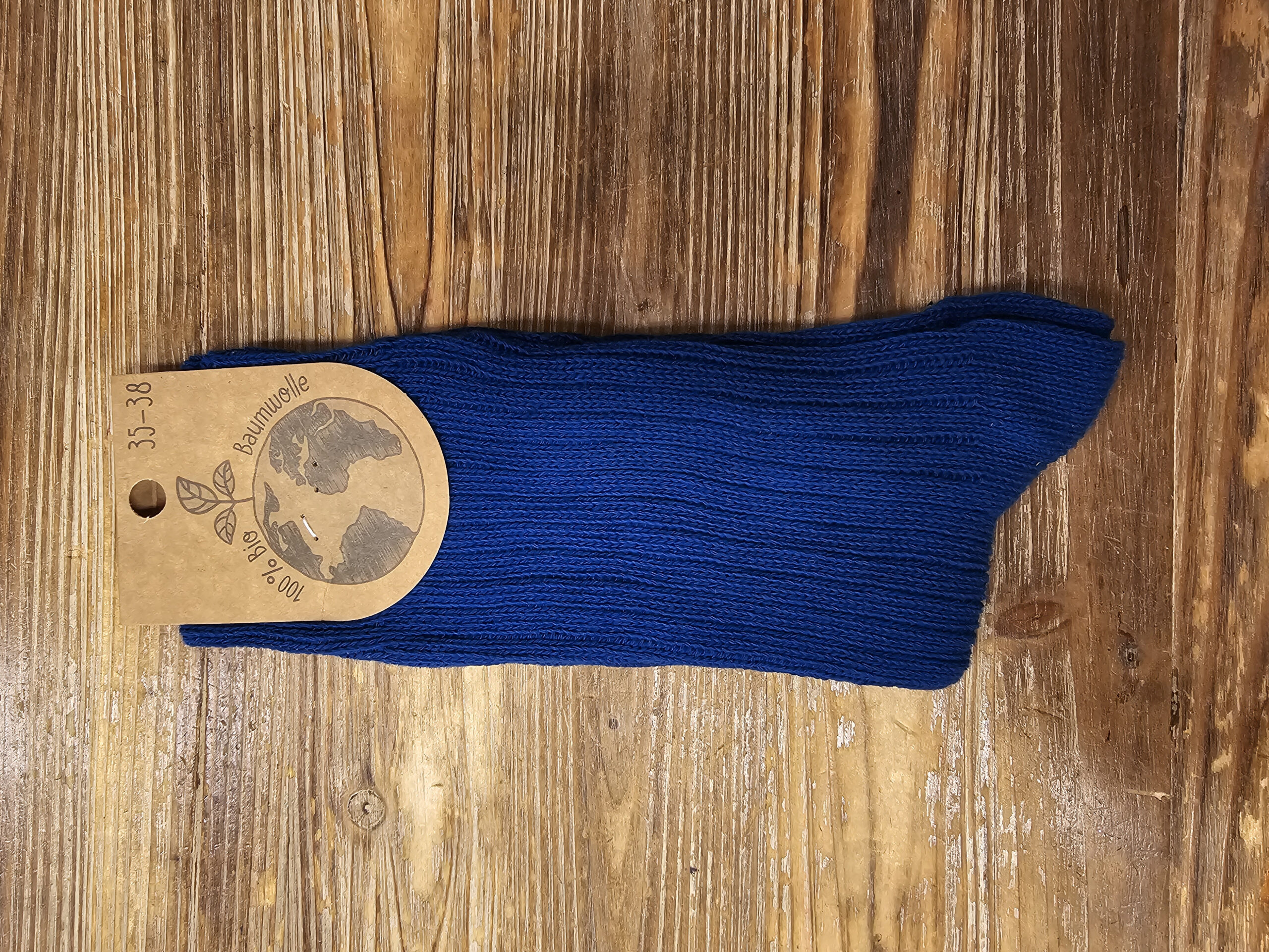 Nogavice iz 100% ekološkega bombaža modre Nogavice iz 100% ekološkega bombaža modre