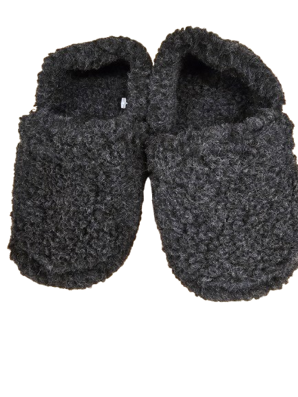 Copati iz 100% kosmatene volne t.sivi, nizki, več velikosti