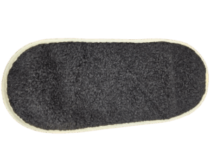 Ledvični pas iz 100% kosmatene volne siva/siva