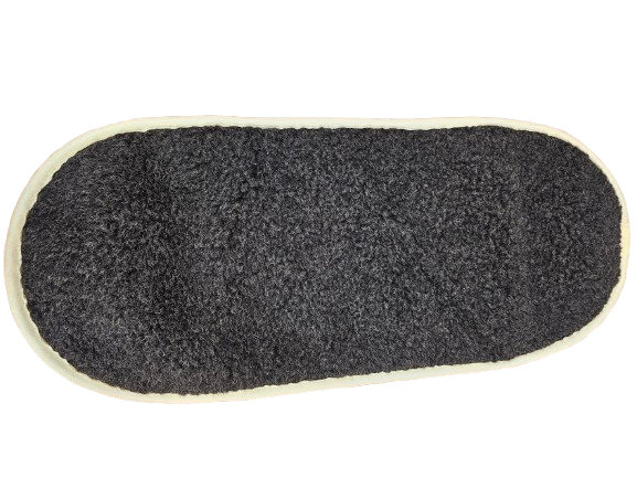 Ledvični pas iz 100% kosmatene volne siva/siva