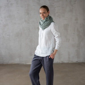 Šal iz 100% lana MOSS GREEN