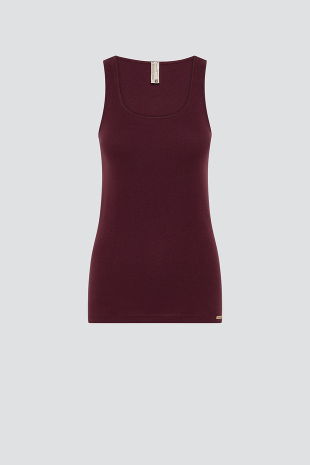 Spodnja majica šir. nar. iz eko bombaža BURGUNDY