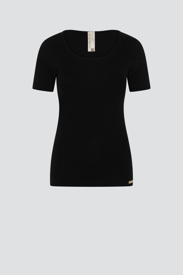 Spodnja majica KR iz eko bombaža ČRNA