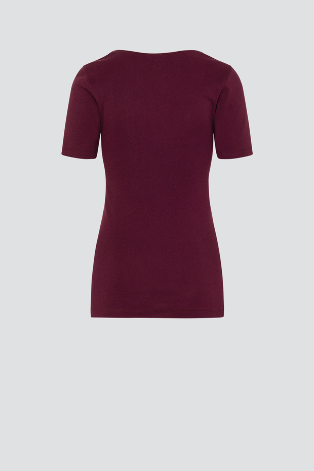 Spodnja majica KR iz eko bombaža BURGUNDY