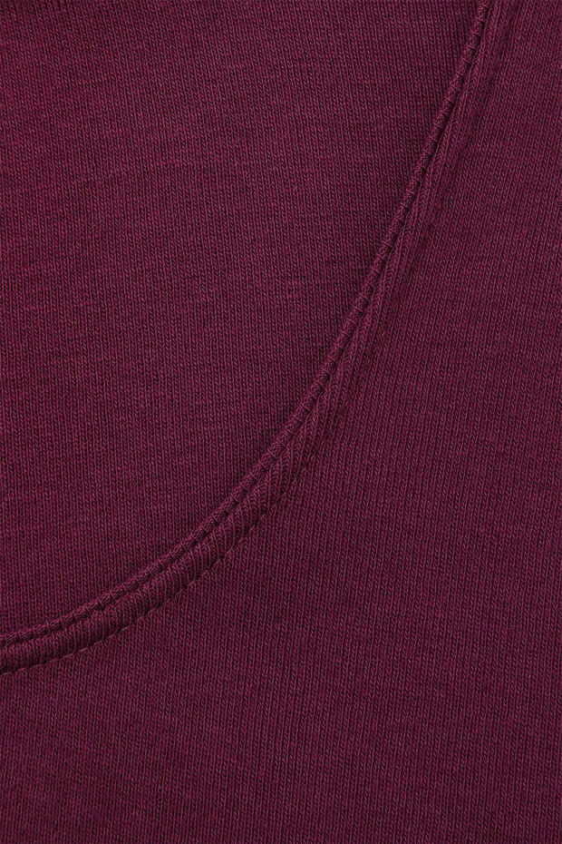 Spodnja majica KR iz eko bombaža BURGUNDY
