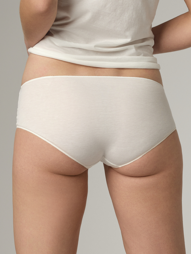 Hipster spodnjice iz eko bombaža OFF WHITE