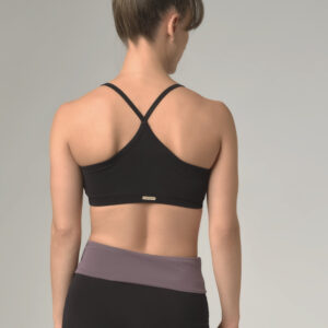 Eko Bombažni JogaTop Nedrček, brez žičke ČRN