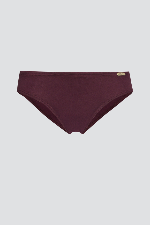 Mini slip spodnjice iz eko bombaža BURGUNDY Mini slip spodnjice iz eko bombaža BURGUNDY