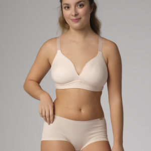 Eko Bombažni Podloženi Nedrček, brez žičke ROZA NATUR