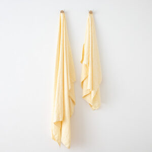 Brisača Beach iz 100% lanu 100x134 Brittany yellow