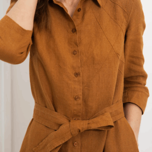 Srajčna obleka 1281 100% lan