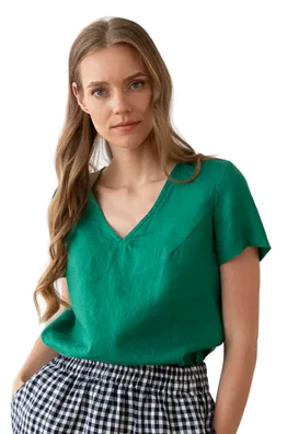 Lanena bluza Luna GREEN S