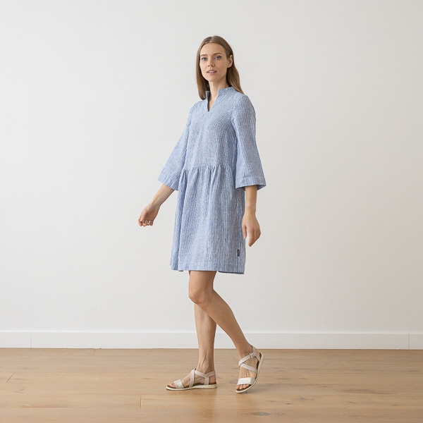 Obleka 100% lan MEDIUM STRIPE M