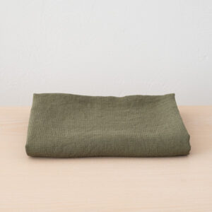 Brisača/Deka iz 100% lanu OLIVE GREEN 75x130
