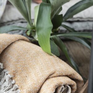 Deka 100% bombaž orange/cream