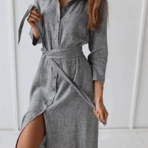 Srajčna obleka 1260 100% lan